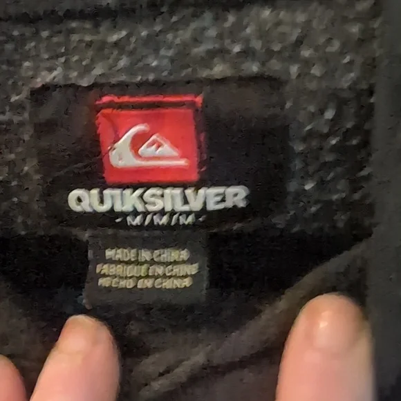 Quicksilver Men's Gray Logo Hoodie - Picture 2 of 3